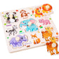 🧩 50% KORTING! 🌳 Montessori Houten Pennenlegpuzzel – Massief Multiplex – Brede Pennen & Versterkte Klinknagels voor Baby's 1-3 Jaar