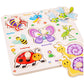 🧩 50% KORTING! 🌳 Montessori Houten Pennenlegpuzzel – Massief Multiplex – Brede Pennen & Versterkte Klinknagels voor Baby's 1-3 Jaar