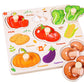 🧩 50% KORTING! 🌳 Montessori Houten Pennenlegpuzzel – Massief Multiplex – Brede Pennen & Versterkte Klinknagels voor Baby's 1-3 Jaar