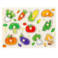 🧩 50% KORTING! 🌳 Montessori Houten Pennenlegpuzzel – Massief Multiplex – Brede Pennen & Versterkte Klinknagels voor Baby's 1-3 Jaar