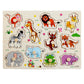 🧩 50% KORTING! 🌳 Montessori Houten Pennenlegpuzzel – Massief Multiplex – Brede Pennen & Versterkte Klinknagels voor Baby's 1-3 Jaar