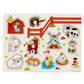 🧩 50% KORTING! 🌳 Montessori Houten Pennenlegpuzzel – Massief Multiplex – Brede Pennen & Versterkte Klinknagels voor Baby's 1-3 Jaar