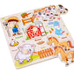 🧩 50% KORTING! 🌳 Montessori Houten Pennenlegpuzzel – Massief Multiplex – Brede Pennen & Versterkte Klinknagels voor Baby's 1-3 Jaar