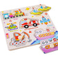 🧩 50% KORTING! 🌳 Montessori Houten Pennenlegpuzzel – Massief Multiplex – Brede Pennen & Versterkte Klinknagels voor Baby's 1-3 Jaar