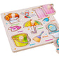 🧩 50% KORTING! 🌳 Montessori Houten Pennenlegpuzzel – Massief Multiplex – Brede Pennen & Versterkte Klinknagels voor Baby's 1-3 Jaar