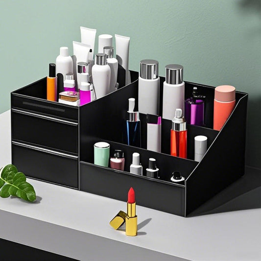 🎉 TIJDELIJK 50% KORTING! 💄 Desktop Make-up Organizer met Lades – Ruimtebesparend PP-ontwerp, Gelaagde Opbergruimte & Draagbare Schuiflades ✨