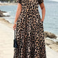🐆 50% KORTING! 👗 Damesmaxi-jurk met luipaardprint en zakken, casual lange jurk met korte mouwen – Comfortabel