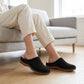 Geperforeerde slip-on platform muiltjes voor dames