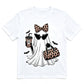 🍂🎃 Dames Halloween Grafisch T-Shirt | Schattig Spooky Korte Mouw T-Shirt voor Herfst, Pompoenenseizoen & Casual Dagelijks Gebruik
