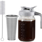 ☕ -50%! 🥤 Cold Brew Karaf met Deksel en Roestvrijstalen Filter – Glas + PP – 32/64 oz & 7 Kleuren voor Kwaliteitskoffie Thuis ✨
