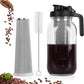 ☕ -50%! 🥤 Cold Brew Karaf met Deksel en Roestvrijstalen Filter – Glas + PP – 32/64 oz & 7 Kleuren voor Kwaliteitskoffie Thuis ✨