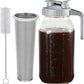☕ -50%! 🥤 Cold Brew Karaf met Deksel en Roestvrijstalen Filter – Glas + PP – 32/64 oz & 7 Kleuren voor Kwaliteitskoffie Thuis ✨