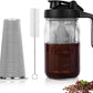 ☕ -50%! 🥤 Cold Brew Karaf met Deksel en Roestvrijstalen Filter – Glas + PP – 32/64 oz & 7 Kleuren voor Kwaliteitskoffie Thuis ✨
