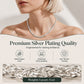 Elegante, zilverkleurige ketting met gevlochten tarwe-ketting