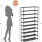 📢📢50% KORTING!! ⏰ Verticaal schoenenrek met 10 lagen – Ruimtebesparend ontwerp, grote capaciteit en extra haken aan de zijkant. Al meer dan 14.291 opgeruimde huizen, en dat aantal blijft stijgen!✨