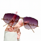 🕶️ -50%! ✨ Chica zonnebril voor dames met strassteentjes – koperlegering + AC glazen – geometrisch montuur UV400 & gezichtssmallend effect 💎