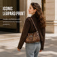 🐆 -50% ! 🤎 Sac à Bandoulière Rétro Imprimé Léopard pour Femme – Suédine Synthétique + PU – Style Vintage & Croisé pour Urbaine Chic 👜
