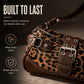 🐆 -50% ! 🤎 Sac à Bandoulière Rétro Imprimé Léopard pour Femme – Suédine Synthétique + PU – Style Vintage & Croisé pour Urbaine Chic 👜