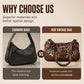 🐆 -50% ! 🤎 Sac à Bandoulière Rétro Imprimé Léopard pour Femme – Suédine Synthétique + PU – Style Vintage & Croisé pour Urbaine Chic 👜