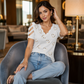 🔥 50% KORTING ❤️ Hartjes T-shirt – Zachte Elegante Look