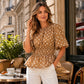 Dames Taillerende Polkadot Blouse