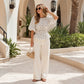 Dames Taillerende Polkadot Blouse