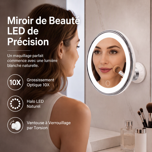 💄 50% KORTING! 🔍 10x vergrotende spiegel - LED & zuignap voor nauwkeurige make-up ✨