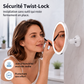 💄 50% DE RÉDUCTION! 🔍 Miroir grossissant x10 – LED & ventouse pour maquillage précis ✨