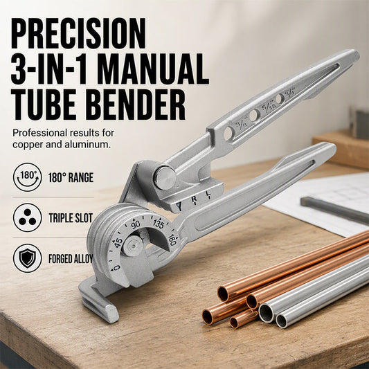 🔧 -50% ! ⏰ Handmatige 3-in-1 Buigmachine – Aluminiumlegering – 255 mm – 0-180° Buigen voor 6/8/10 mm Buizen – HVAC en Loodgieterij 🛠️