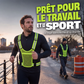 Gilet réfléchissant haute visibilité, équipement de course à pied de sécurité ajustable avec poche