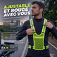 Gilet réfléchissant haute visibilité, équipement de course à pied de sécurité ajustable avec poche