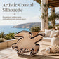 🐢 -50% ! 🌊 Organiseur Créatif en Bois Tortue de Mer – Schima Superba + Acrylique – 1 L – 350 g – Déco Bureau et Rangement Coquillages 🖥️
