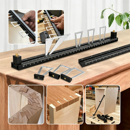 🔨 -50% MAINTENANT ! ✏️ Kit Gabarit Queue d'Aronde — Lignes droites, coupes nettes & traçage précis — Pour des assemblages parfaits 🪵