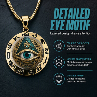 👁️ 50% KORTING! ✨ Vintage Alziend Oog Hanger Ketting – Zinklegering, mysterieus & retro design – Perfect voor dagelijks gebruik en avonden 🖤