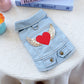 👗 Cute Princess Denim Dog Jacket – Stylish Adjustable Clothing for Small & Medium Dogs, Soft Washed Denim with Bow Accent 🐩✨