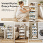 🛒 50% KORTING! ✨ Opvouwbare opbergrek met meerdere niveaus en wieltjes – 360°-vergrendelbare wieltjes, nauwkeurig vervaardigd uit PP en ruimtebesparend inklapbaar ontwerp – Breng elke kamer moeiteloos op orde