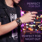 Glow-in-the-Dark-armband met 12 sterrenbeelden van leer voor mannen en vrouwen (6,9/8,1 inch）