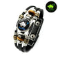 Glow-in-the-Dark-armband met 12 sterrenbeelden van leer voor mannen en vrouwen (6,9/8,1 inch）
