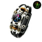 Glow-in-the-Dark-armband met 12 sterrenbeelden van leer voor mannen en vrouwen (6,9/8,1 inch）