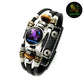 Glow-in-the-Dark-armband met 12 sterrenbeelden van leer voor mannen en vrouwen (6,9/8,1 inch）