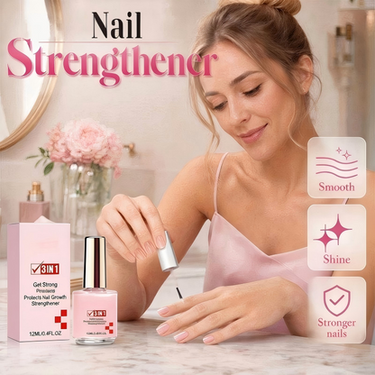 ⏳ Tijdelijke aanbieding⏳ Nagelversterker voor zachte nagels Egaliseert ribbels en geeft een hoogglanzende afwerking 12 ml