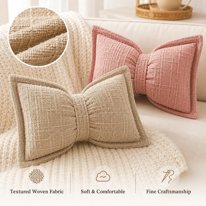 🦋 -50% ! 🎀 Decoratief Chenille Kussen Vlinderstrik Vorm – 30×50 cm – 9 Kleuren – Hoes + Vulling Inbegrepen – Voor Bank, Bed en Leeshoek 🛋️