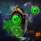💥Tijdelijke korting!🔥Halloween Duivel Deurbel met Één Oog – Plastic Antiek Messing Look – Lichtgevende Ogen & Eng Geluid voor Feesten & Spookhuizen 🎃