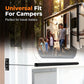 🚐 -50%! 🦟 Hordeurdrangerafsluiter voor Camper – Aluminiumlegering – Instelbare Spanning – 43×2,3 cm – Zwart – Automatisch Sluiten Anti-Insecten 🏕️