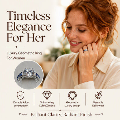 💥Tijdelijke aanbieding!🔥 Elegante Kubieke Zirkonia Cocktailring