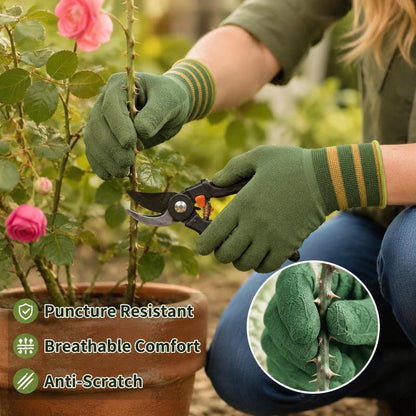 🧤 50 % KORTING! 🌱 Beschermt uw handen tijdens het tuinieren – Stevige rubberen tuinhandschoenen, antislip, slijtvast, geschikt voor plantenverzorging en snoeien