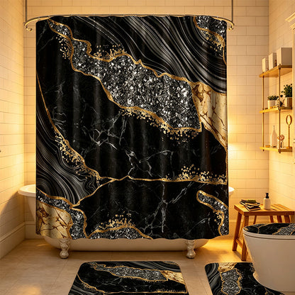 💎 50% KORTING OP HET DOUCHEGORDIJN! 💎 Elegant Marmeren Douchegordijn – Waterafstotend & Stijlvol voor je Badkamer 🚿