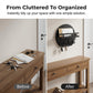 🔑✨ 50% KORTING | Wandsleutelhouder Hout & Metaal – 4 Dubbele Haken – Stijlvol Halorganizer voor Sleutels, Post & Accessoires 🏠