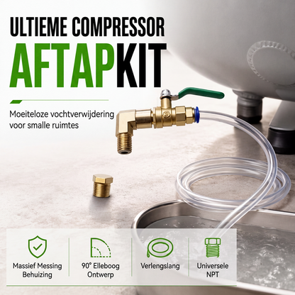 💥Tijdelijke aanbieding!🔥 Universele Aftapklevenset voor Luchtcompressoren – Vervang Versleten Afdichtingen Snel en Eenvoudig, Perfect voor Elke Compressor 🛠️💨