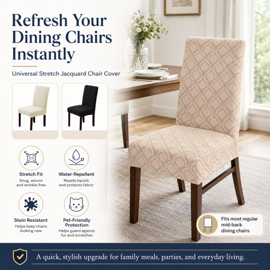 🪑 50% KORTING! 🛋️ Universele elastische stoelhoes – Rekbaar & passend voor elke stoel ✨